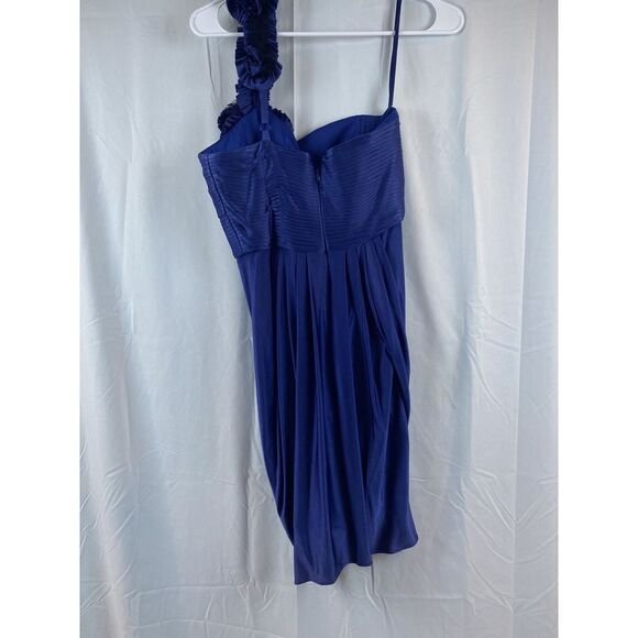 BCBG Maxazria Navy Blue One Shoulder Cocktail Dress Women's Size XS - Picture 14 of 15